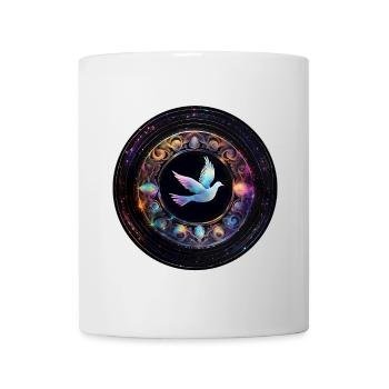 Colombe de lumière dans le cercle cosmique - Mug blanc - blanc - Devant