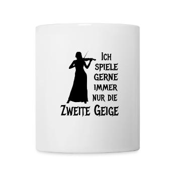 Zweite Geige Violine Klassik Orchester Musiker - Tasse - Weiß - Vorne