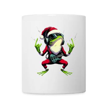 Grenouille de Noël en métal salutation - Mug blanc - blanc - Devant