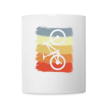 Vintage Mountainbiker Skizze - Tasse - Weiß - Vorne
