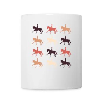 Dressurpferd - Tasse - Weiß - Vorne