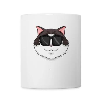 Ragdoll Cat with Glasses - Cool Cat - Mug - white - Front