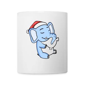 Elephant Cute Tired Sleeping In Christmas - Mug - white - Front