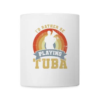 Citation de tuba - Mug blanc - blanc - Devant
