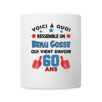 60 ans anniversaire homme cadeau humour drôle - Mug blanc - blanc - Devant