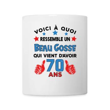 70 ans anniversaire homme cadeau humour drôle - Mug blanc - blanc - Devant