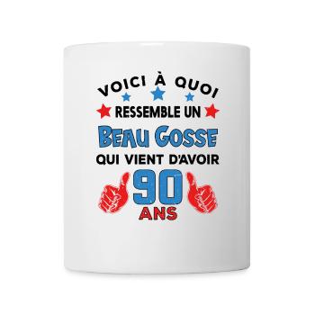 90 ans anniversaire homme cadeau humour drôle - Mug blanc - blanc - Devant