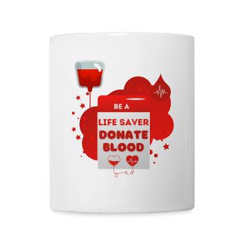 Don de sang Sauvez des vies Donnez du sang - Mug blanc - blanc - Devant