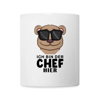 Chef Spruch mit Bär Motiv - Tasse - Weiß - Vorne