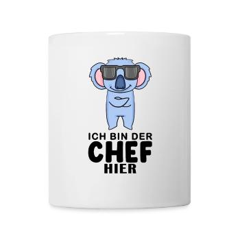 Chef Spruch mit Koala Motiv - Tasse - Weiß - Vorne