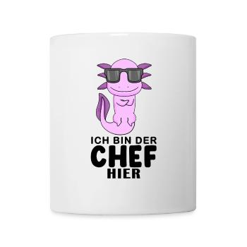 Chef Spruch mit Axolotl Motiv - Tasse - Weiß - Vorne