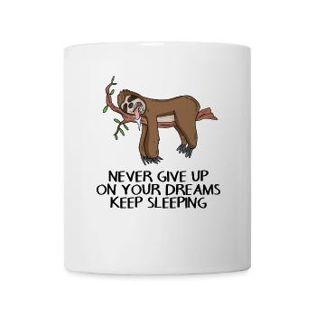 Funny Sayings Sloth - Sleeping Tired Fatigue - Mug - white - Front