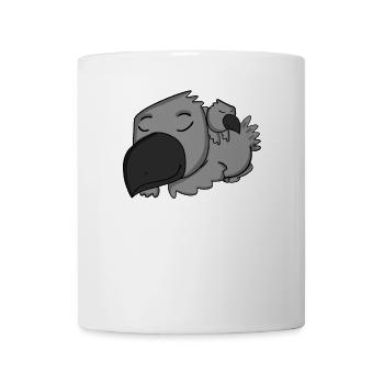 Famille Crow - Corbeau avec bébé - Mug blanc - blanc - Devant