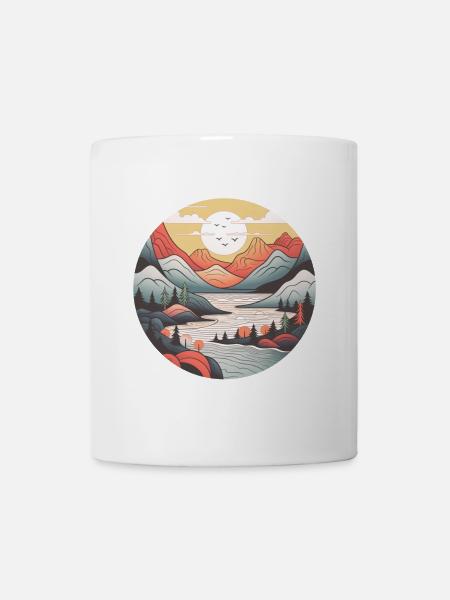 landscape nordic style - Mug - white