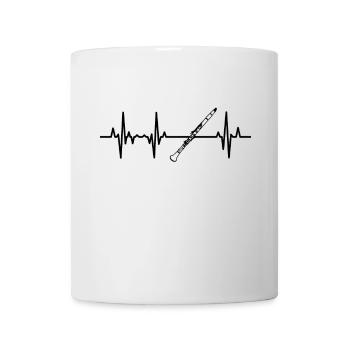 Clarinet Heartbeat ECG - Mug - white - Front