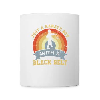 Karate Junge mit schwarzem Gürtel - Tasse - Weiß - Vorne