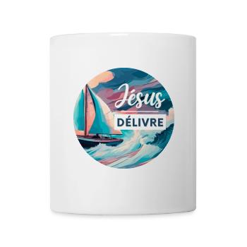 Jesus Delivers | Mark 4 | Christian - Mug - white - Front