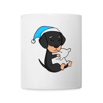sleeping, tiredness, dog, dog breed, dachshund - Mug - white - Front