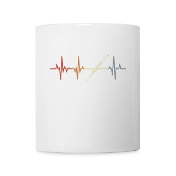 Ligne de coeur de clarinette vintage - Mug blanc - blanc - Devant