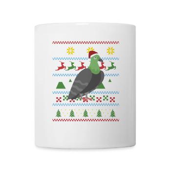 Ugly Christmas Taube - Tasse - Weiß - Vorne