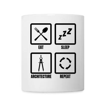 Eat Sleep Architecture Repeat - Mug - white - Front