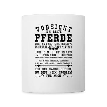Abstraktes Geometrie Muster für Pferdefreunde - Tasse - Weiß - Vorne