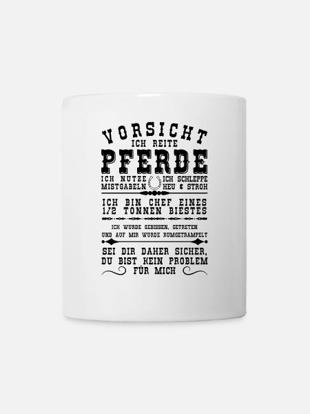 Abstraktes Geometrie Muster für Pferdefreunde - Tasse - Weiß
