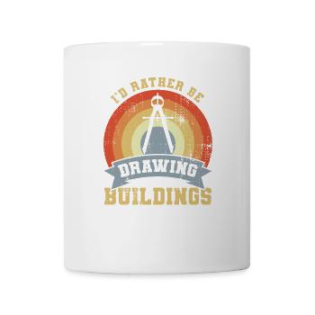 I'd Rather Be Drawing Buildings - Mug - white - Front