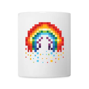 Pixel Art Rainbow 8-Bit Retro - Mug - white - Front
