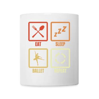 Manger dormir Ballet Répéter - Mug blanc - blanc - Devant