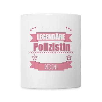 Lustiger Spruch für Polizistin – Geschenkidee - Tasse - Weiß - Vorne