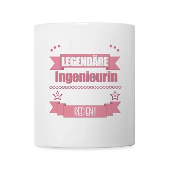 Lustiger Spruch für Ingenieurin – Geschenkidee - Tasse - Weiß - Vorne