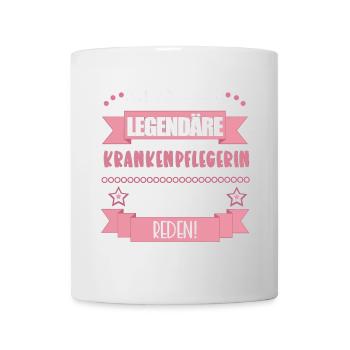 Lustiger Spruch für Krankenpflegerin – Geschenk - Tasse - Weiß - Vorne