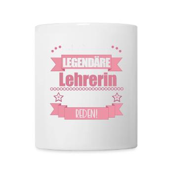 Lustiger Spruch für Lehrerin – Geschenkidee - Tasse - Weiß - Vorne