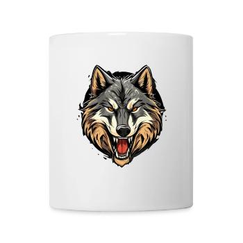 Wolfsgewitter Kopfprint - Tasse - Weiß - Vorne