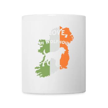 Aperçu du lévrier irlandais avec motivation du drapeau - Mug blanc - blanc - Devant