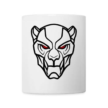 Conception de tête de lion vectorielle - Mug blanc - blanc - Devant