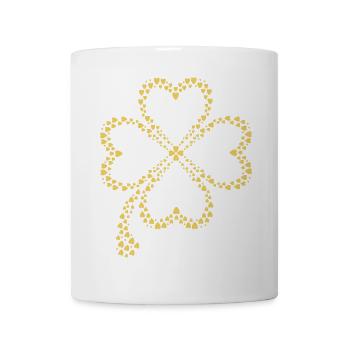 Funkelndes Klee Design - Tasse - Weiß - Vorne