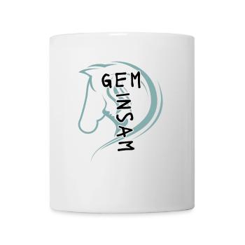 Pferdekopf mit Spruch Gemeinsam - Tasse - Weiß - Vorne