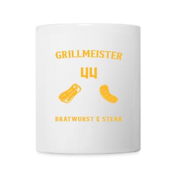 Lustig Grill Grillen 44 Geburtstag Spruch - Tasse - Weiß - Vorne