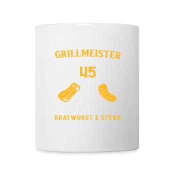 Grill 45 Geburtstag Griller Grillen Spruch - Tasse - Weiß - Vorne