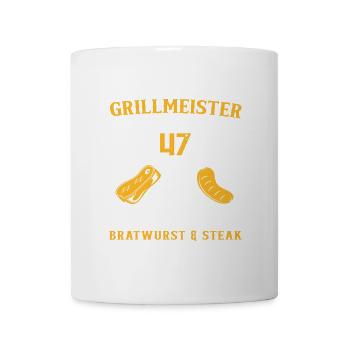 Lustig Grill 47 Geburtstag Griller Grillen Spruch - Tasse - Weiß - Vorne
