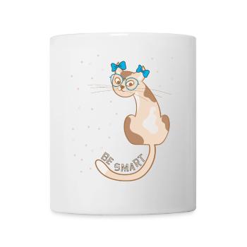 Cat, be smart - Mug - white - Front