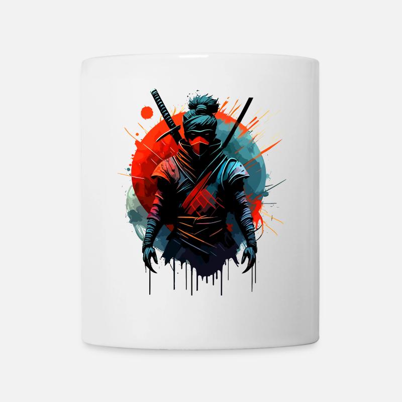 Ninja samouraï japonais - Mug blanc - blanc