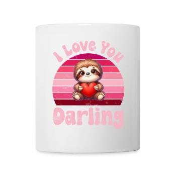 Paresseux je t’aime pour les couples - Mug blanc - blanc - Devant