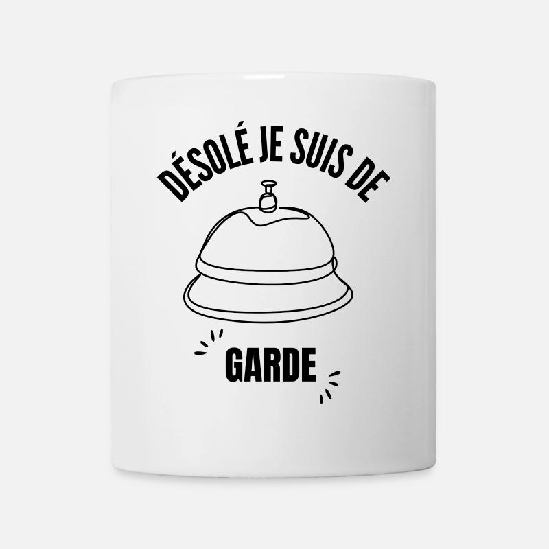 Désolé je suis de garde - Mug blanc - blanc