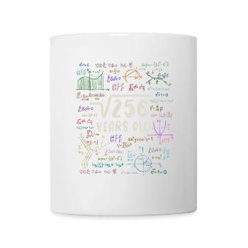 Wurzel aus 256 = 16. Geburtstag - Geschenk - Tasse - Weiß - Vorne