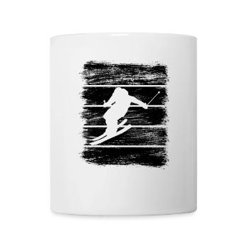 Skifahrer Skizze - Tasse - Weiß - Vorne