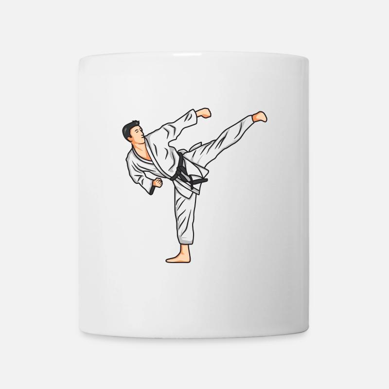 Karate tegning - Kop/krus - hvid