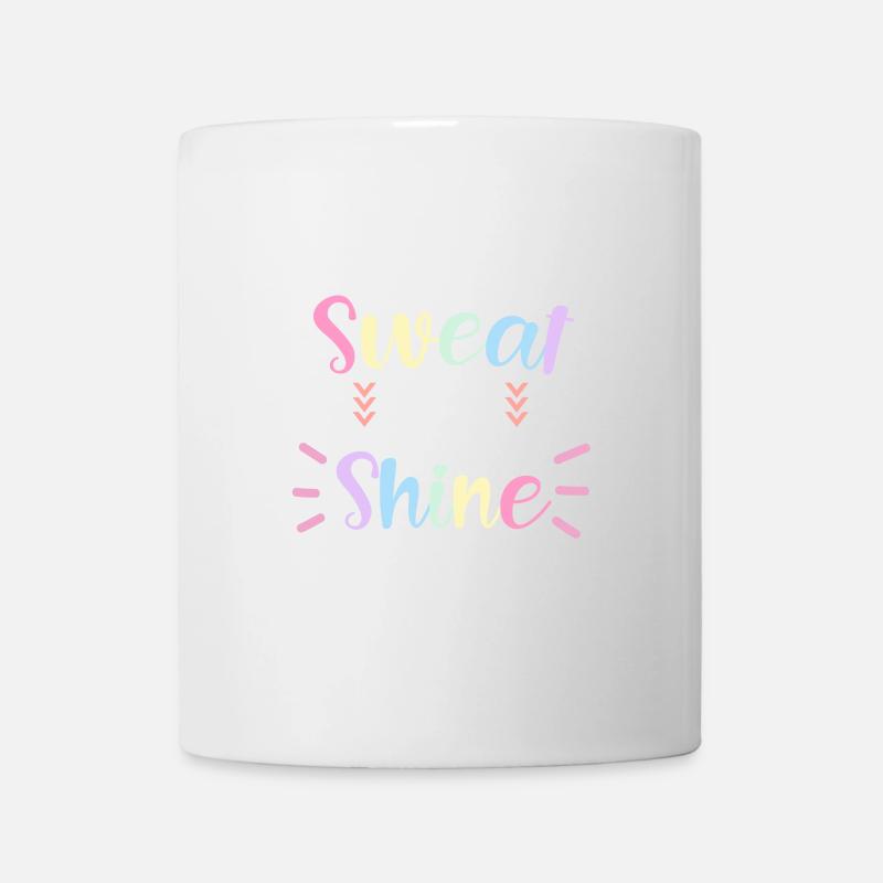Sweat Now Shine Later Gym Design - Mug - white